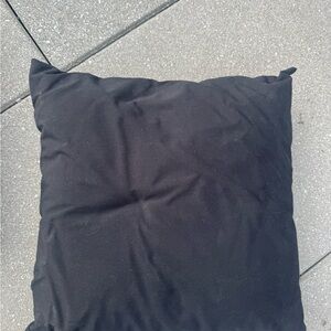 CB2 Black Outdoor Throw Pillow